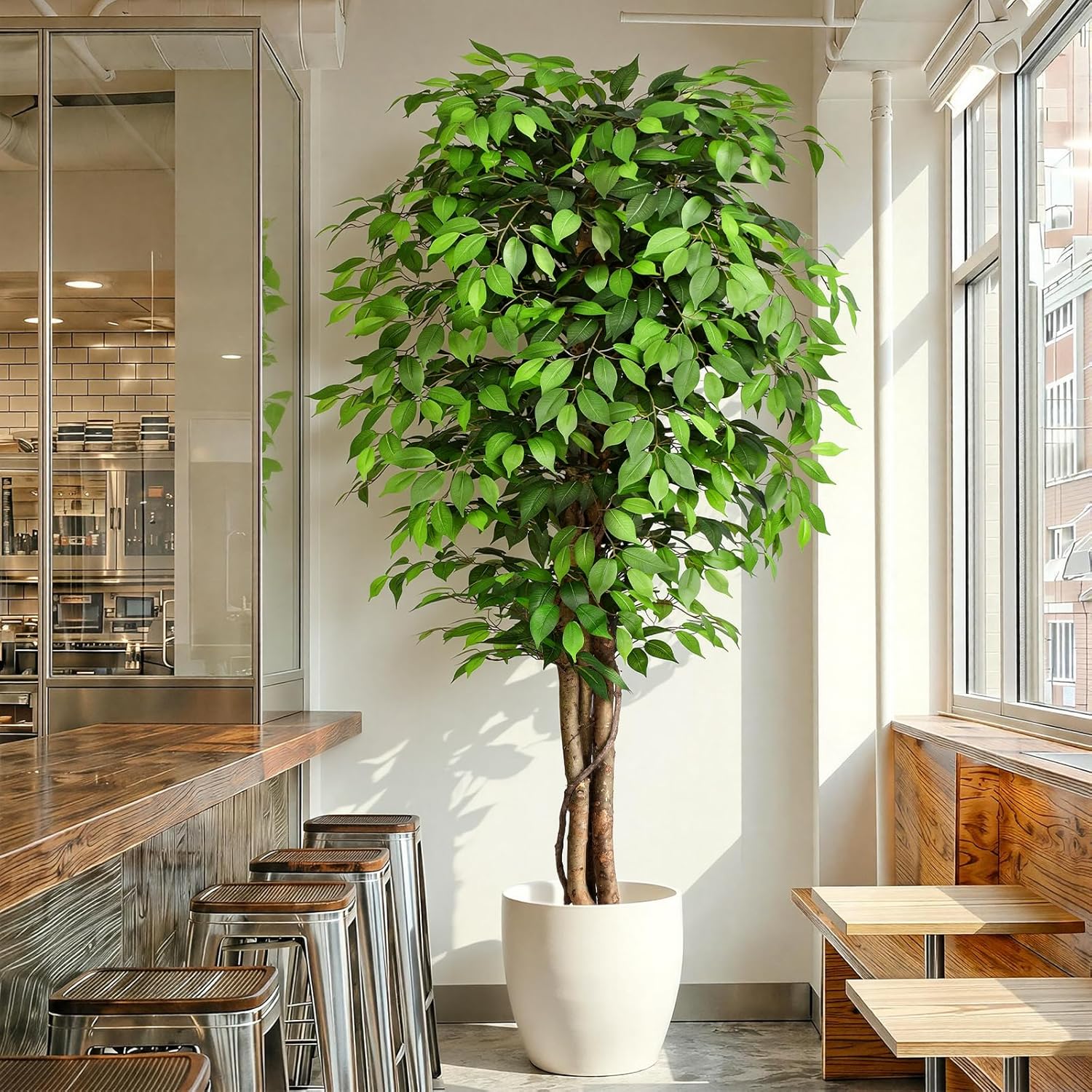 Ficus Lyrata Tree - Árbol de Ficus Artificial Realista con