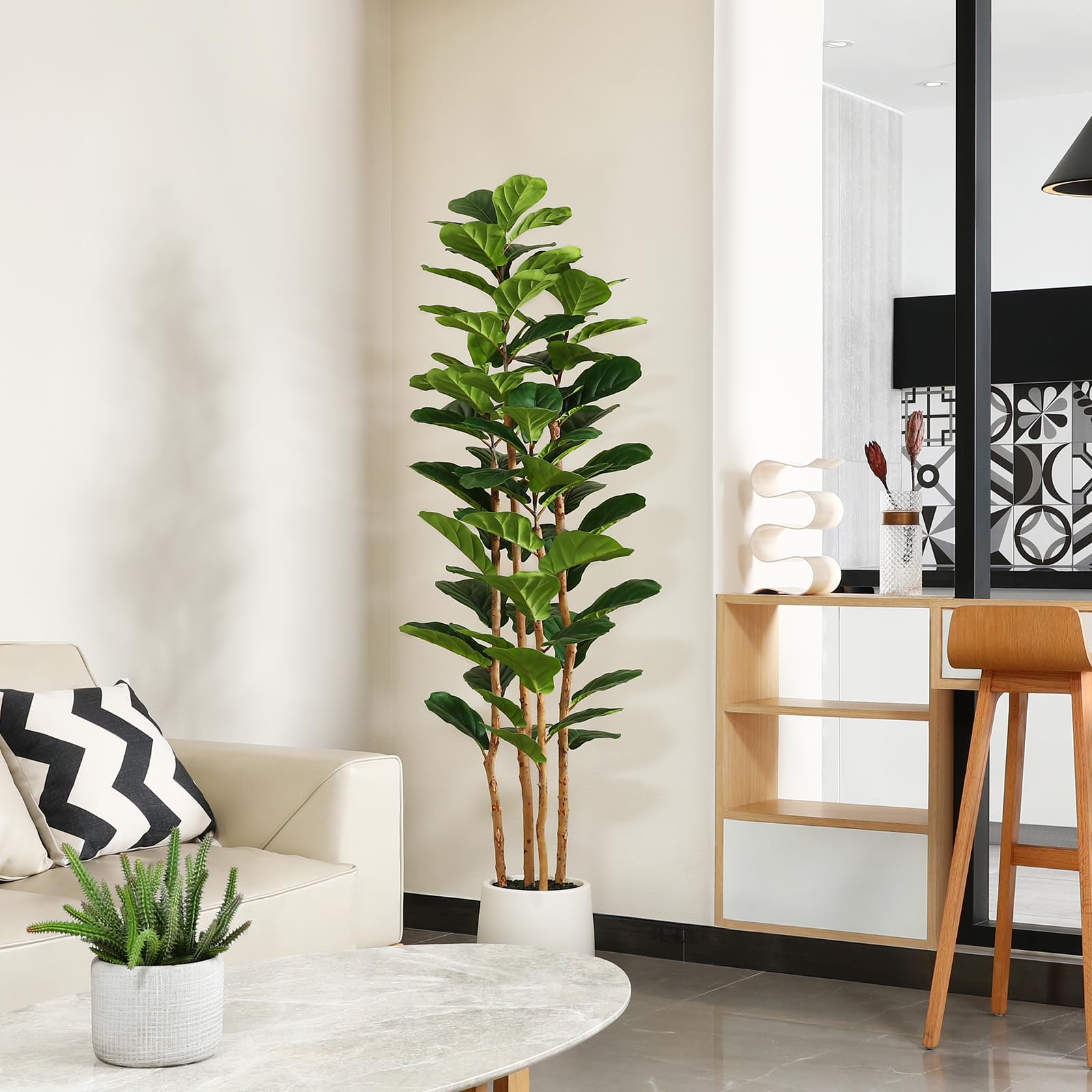 Ficus Lyrata Tree - Árbol artificial de fico de hoja