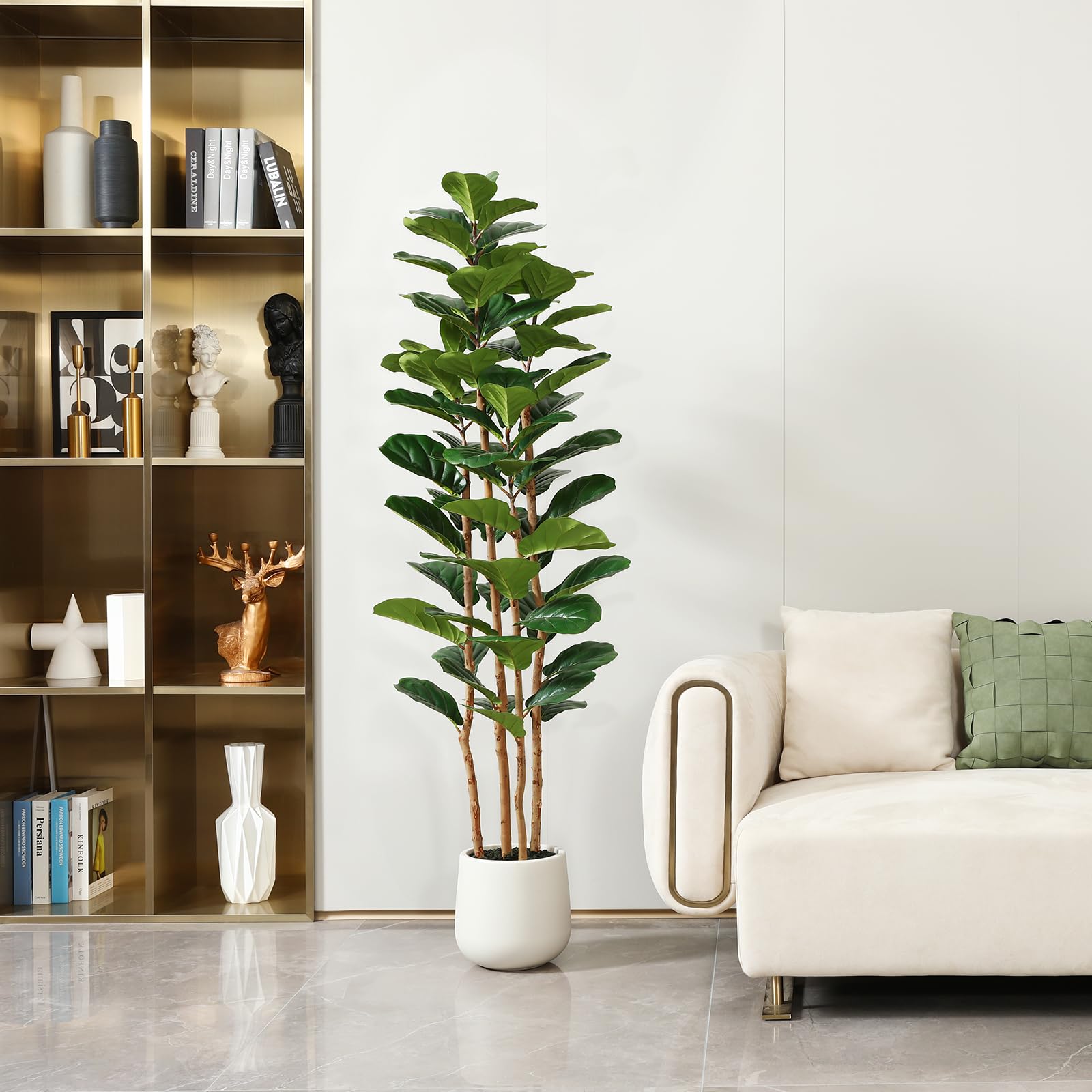 Árbol artificial de fico de ho - Ficus Lyrata Tree reseña y precio